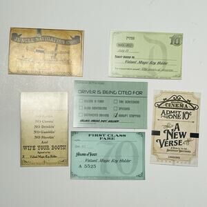 Disneyland 70th Anniversary Magic Key Ticket Cards Set of 6 Disney Souvenir